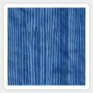 Artistic geo deep dye halftone texture blue stripes Sticker